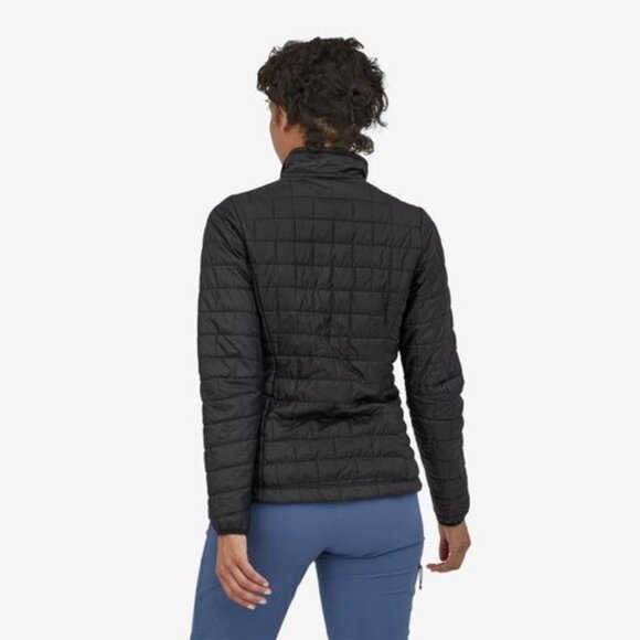 Patagonia Nano Puff Jacket M Black Women Quilted Puffer Lightweight Packable - Picture 3 of 10